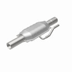 MagnaFlow 95221 hm grade direct-fit catalytic converter, rear view of the turntable spin