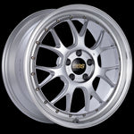 BBS LM-R 19x8.5 5x112 ET38 Diamond Silver Center Diamond Cut Lip Wheel -82mm PFS/Clip Required