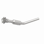 MagnaFlow 21-920 oem grade direct-fit catalytic converter, front three-quarter view of the turntable spin