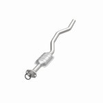MagnaFlow 23252 epa direct-fit catalytic converter, opposite front three-quarter view of the turntable spin