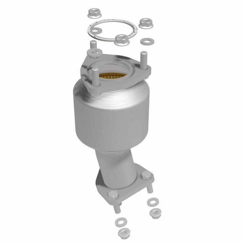 MagnaFlow 52006 oem grade direct-fit catalytic converter, side view of the turntable spin