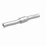 MagnaFlow 60521 oem grade direct-fit catalytic converter, front three-quarter view of the turntable spin