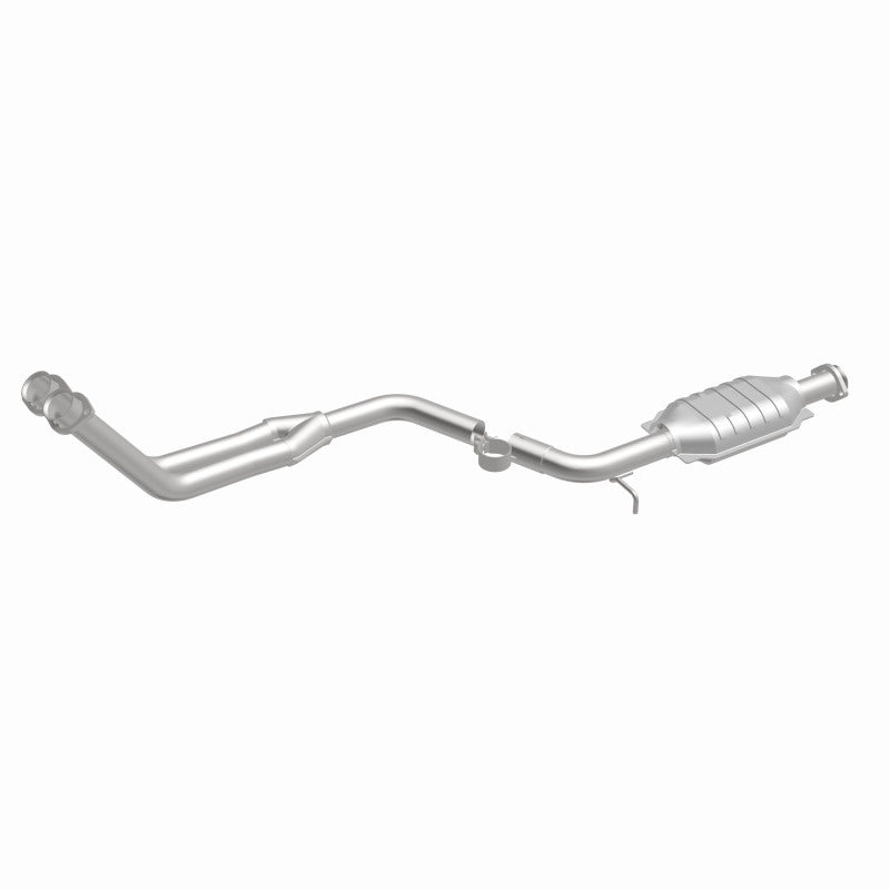 MagnaFlow 23846 epa direct-fit catalytic converter, front three-quarter view of the turntable spin