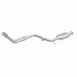 MagnaFlow 23846 epa direct-fit catalytic converter, front three-quarter view of the turntable spin