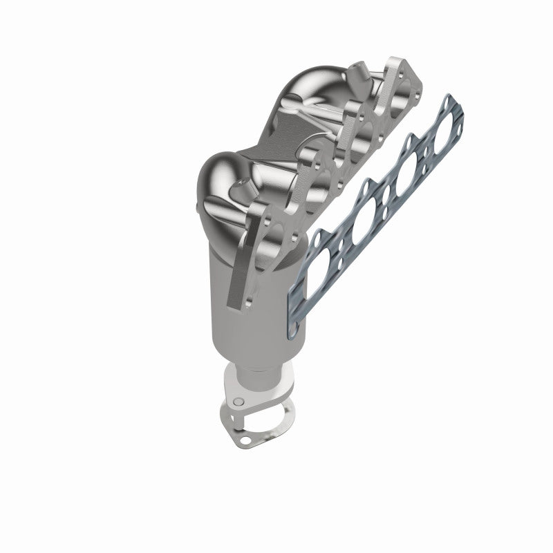 MagnaFlow 50330 hm grade manifold converter, opposite front three-quarter view of the turntable spin
