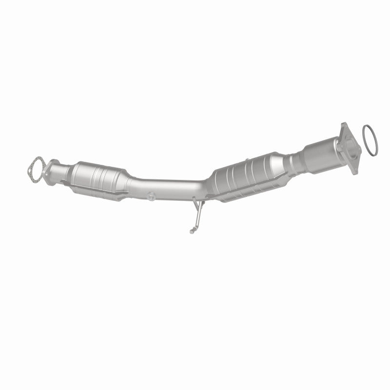 MagnaFlow 24144 hm grade direct-fit catalytic converter, opposite rear three-quarter view of the turntable spin