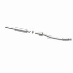 MagnaFlow 49029 oem grade direct-fit catalytic converter, opposite rear three-quarter view of the turntable spin