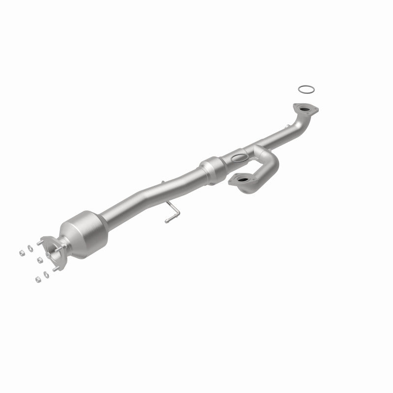 MagnaFlow 52027 oem grade direct-fit catalytic converter, rear view of the turntable spin