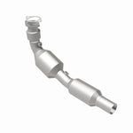 MagnaFlow 49938 oem grade direct-fit catalytic converter, rear view of the turntable spin