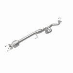 MagnaFlow 52756 oem grade direct-fit catalytic converter, rear view of the turntable spin