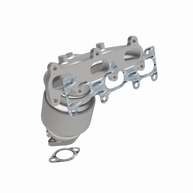MagnaFlow 5531634 carb manifold converter, front three-quarter view of the turntable spin
