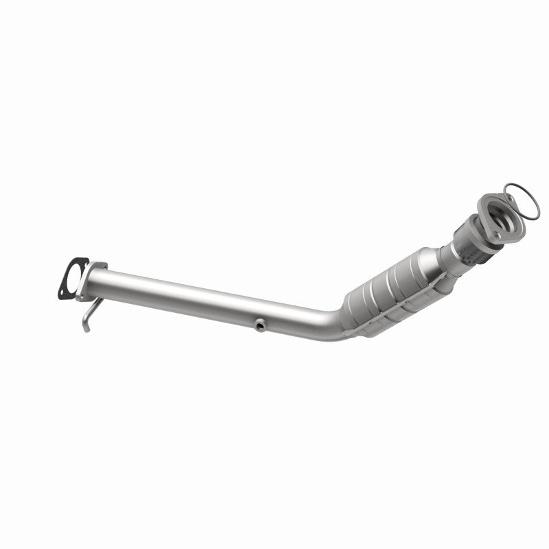 MagnaFlow 23971 hm grade direct-fit catalytic converter, opposite rear three-quarter view of the turntable spin