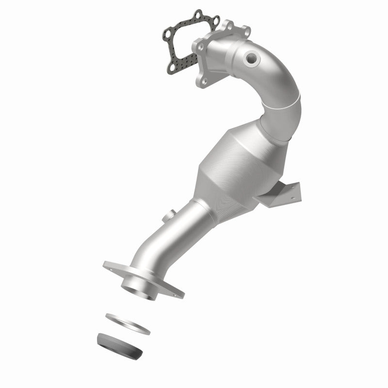 MagnaFlow 551545 carb direct-fit catalytic converter, rear view of the turntable spin