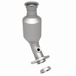MagnaFlow 458051 carb direct-fit catalytic converter, rear three-quarter view of the turntable spin