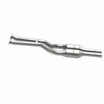 MagnaFlow 49760 oem grade direct-fit catalytic converter, side view of the turntable spin
