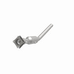 MagnaFlow 21-920 oem grade direct-fit catalytic converter, opposite front three-quarter view of the turntable spin