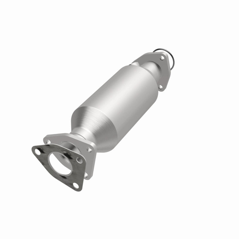 MagnaFlow 51841 oem grade direct-fit catalytic converter, opposite front three-quarter view of the turntable spin