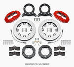 Wilwood D8 Front Hat Kit 12.19in Rotor Red 76-77 Ford Bronco Dana 44 w/Lines