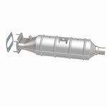 MagnaFlow 55213 epa direct-fit catalytic converter, side view of the turntable spin