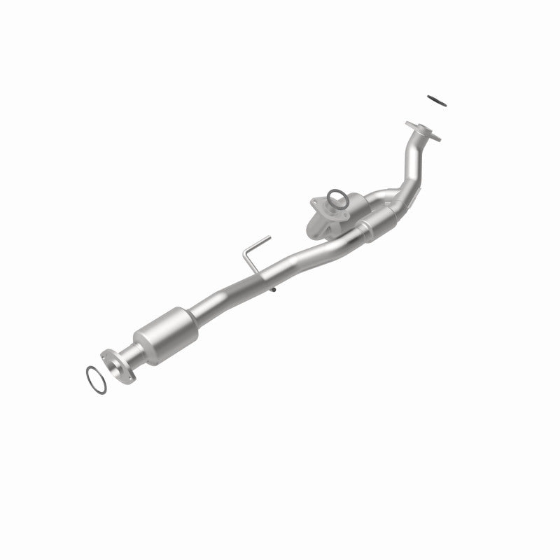 MagnaFlow 52086 oem grade direct-fit catalytic converter, rear view of the turntable spin