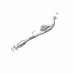 MagnaFlow 52086 oem grade direct-fit catalytic converter, rear view of the turntable spin