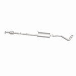 MagnaFlow 52104 oem grade direct-fit catalytic converter, side view of the turntable spin