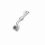 MagnaFlow 49431 oem grade direct-fit catalytic converter, opposite front three-quarter view of the turntable spin
