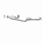 MagnaFlow 93233 hm grade direct-fit catalytic converter, opposite rear three-quarter view of the turntable spin