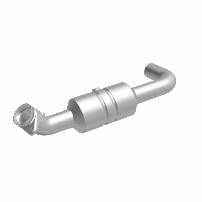 MagnaFlow 52419 oem grade direct-fit catalytic converter, front three-quarter view of the turntable spin