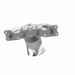 MagnaFlow 52590 oem grade manifold converter, opposite side view of the turntable spin