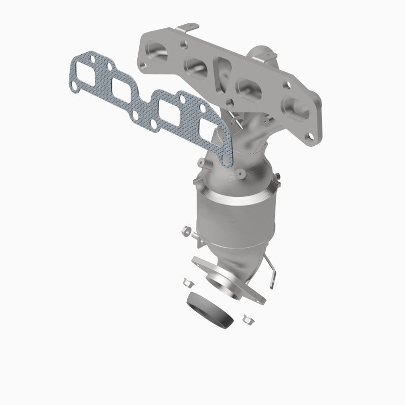MagnaFlow 452019 carb manifold converter, rear view of the turntable spin