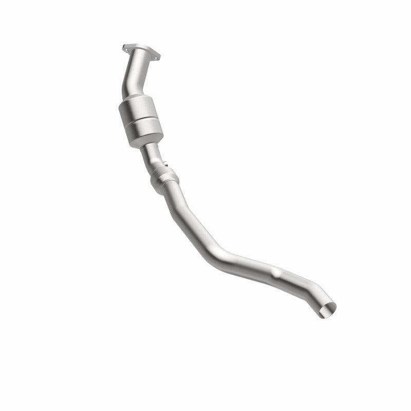 MagnaFlow 5561584 carb direct-fit catalytic converter, rear three-quarter view of the turntable spin