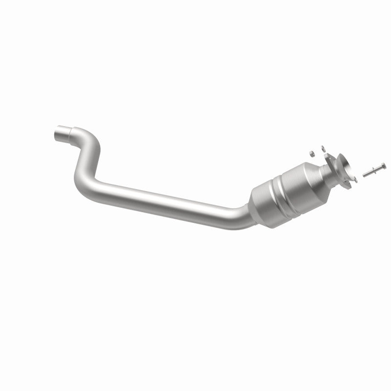 MagnaFlow 52004 oem grade direct-fit catalytic converter, opposite rear three-quarter view of the turntable spin