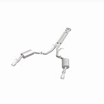 MagnaFlow 15892 street series cat-back exhaust, opposite front three-quarter view of the turntable spin