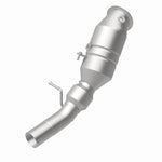 MagnaFlow 52265 oem grade direct-fit catalytic converter, rear view of the turntable spin