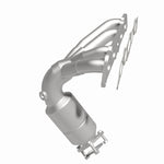 MagnaFlow 452016 carb manifold converter, side view of the turntable spin