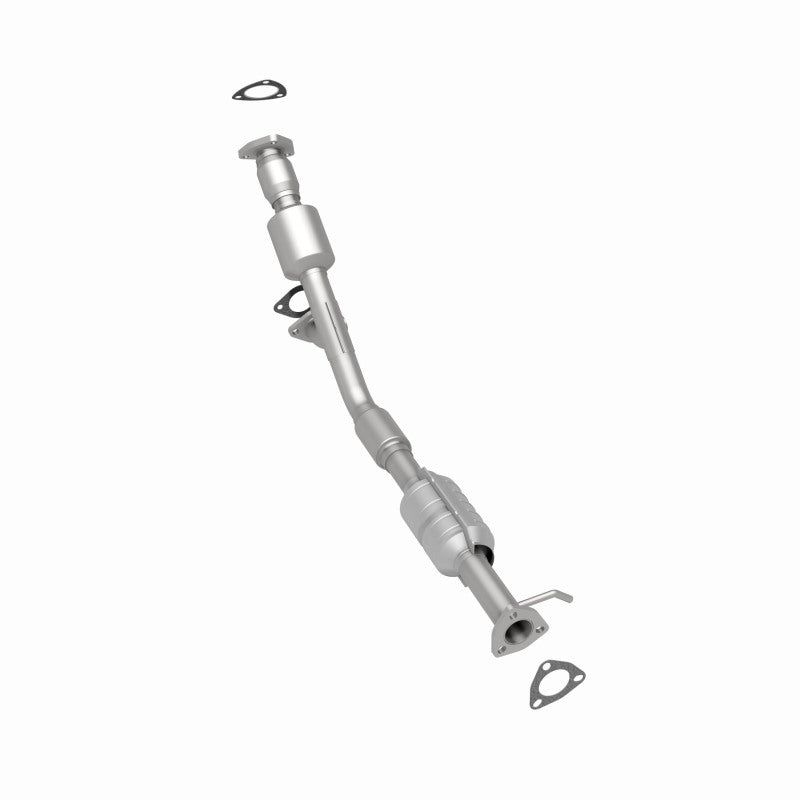 MagnaFlow 51391 oem grade direct-fit catalytic converter, rear three-quarter view of the turntable spin