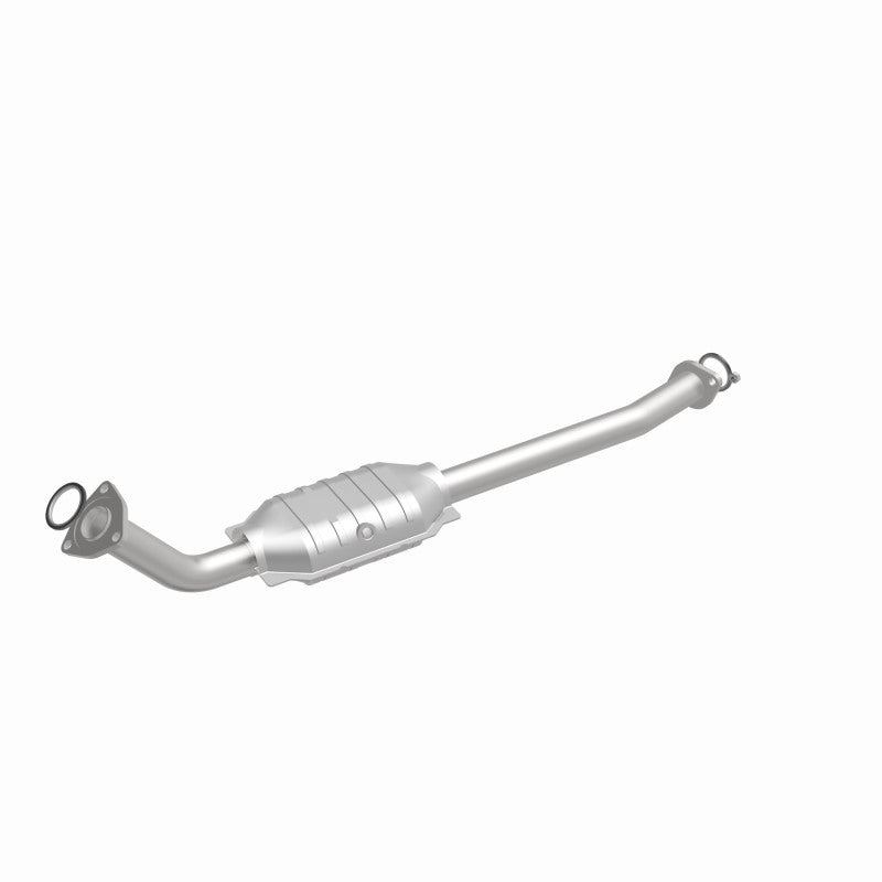MagnaFlow 24481 hm grade direct-fit catalytic converter, front three-quarter view of the turntable spin