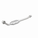 MagnaFlow 24481 hm grade direct-fit catalytic converter, front three-quarter view of the turntable spin