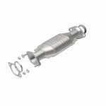 MagnaFlow 52174 oem grade direct-fit catalytic converter, rear view of the turntable spin