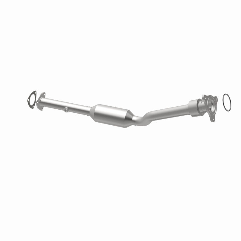 MagnaFlow 93146 hm grade direct-fit catalytic converter, opposite rear three-quarter view of the turntable spin