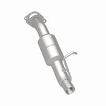 MagnaFlow 5451006 carb direct-fit catalytic converter, rear three-quarter view of the turntable spin
