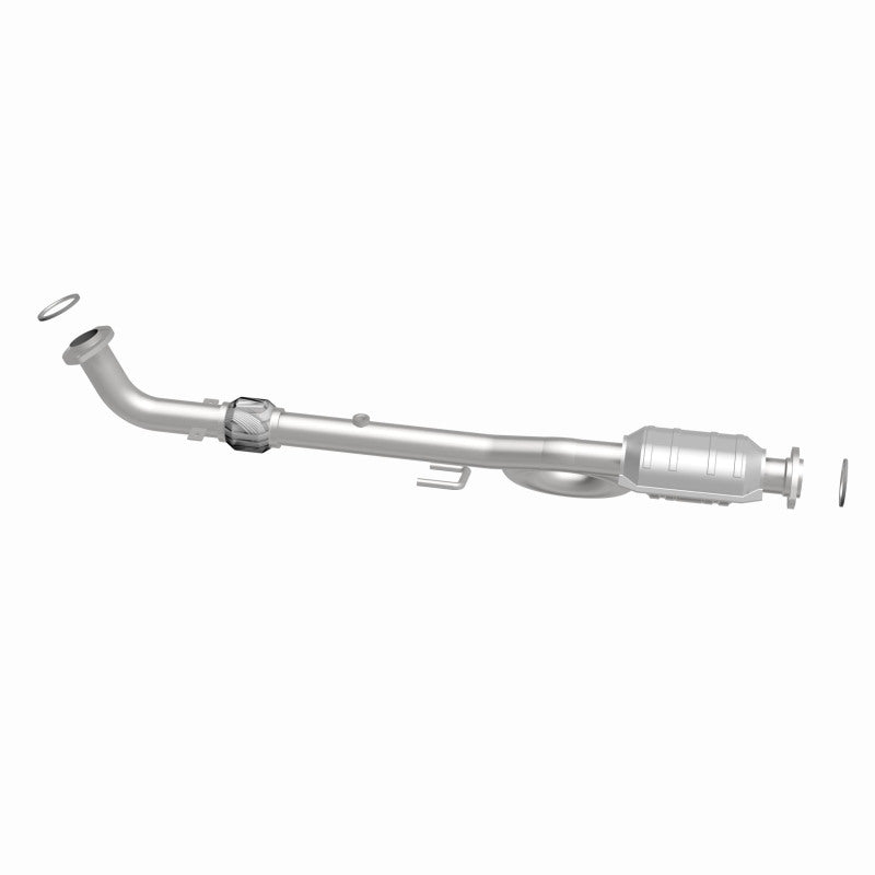 MagnaFlow 24435 hm grade direct-fit catalytic converter, side view of the turntable spin