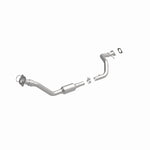 MagnaFlow 4551039 carb direct-fit catalytic converter, front three-quarter view of the turntable spin