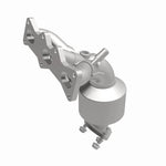 MagnaFlow 452025 carb manifold converter, front three-quarter view of the turntable spin
