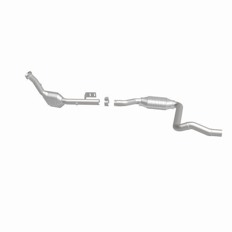 MagnaFlow 52116 oem grade direct-fit catalytic converter, side view of the turntable spin