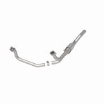 MagnaFlow 4451296 carb direct-fit catalytic converter, opposite front three-quarter view of the turntable spin