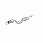 MagnaFlow 23719 hm grade direct-fit catalytic converter, front three-quarter view of the turntable spin