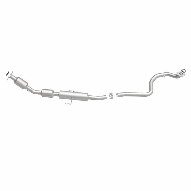 MagnaFlow 52581 oem grade direct-fit catalytic converter, side view of the turntable spin