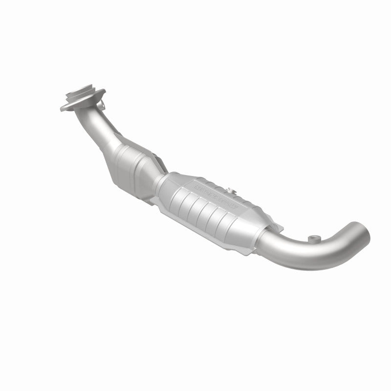 MagnaFlow 93321 hm grade direct-fit catalytic converter, rear view of the turntable spin